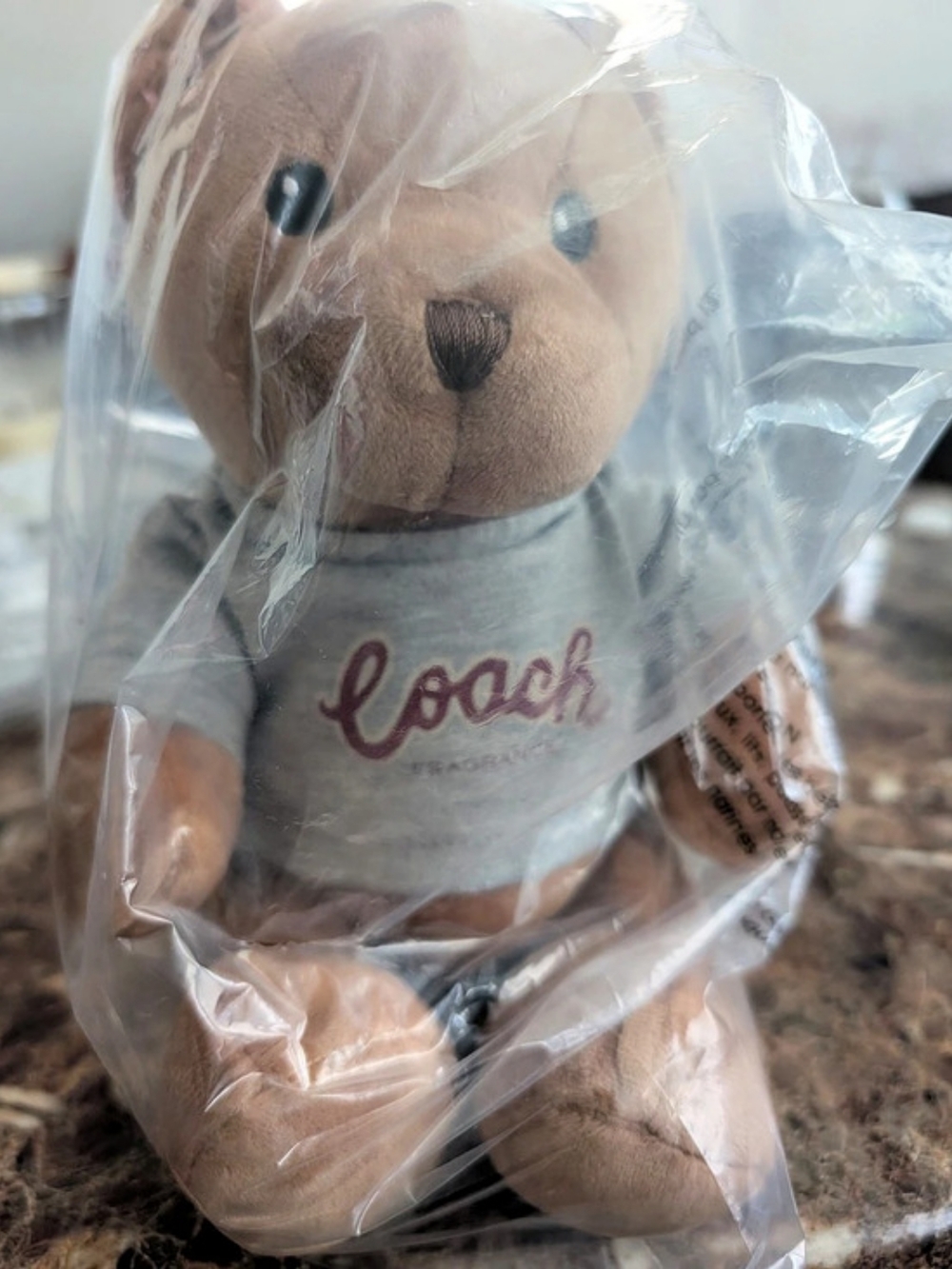 Coach Fragrance Promotional Teddy Bear Plush Brown & Gray
